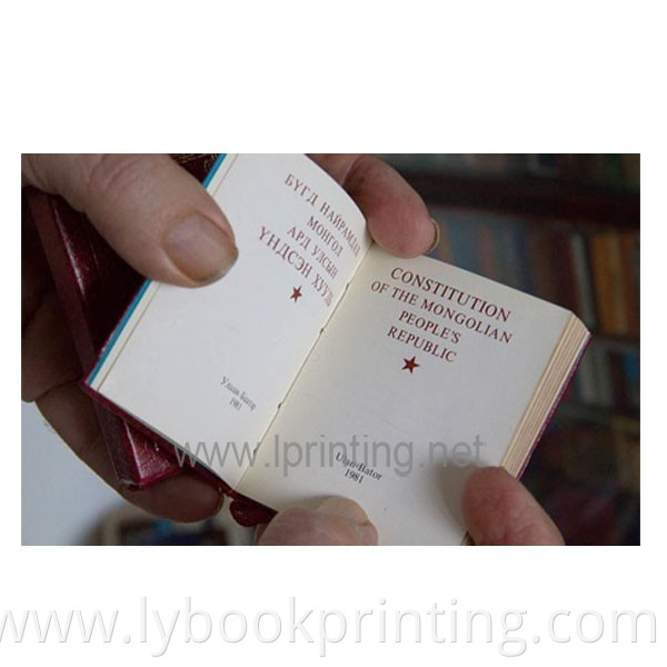 Professional fine small size hard cover book printing